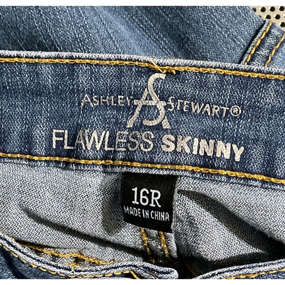 Ashley Stewart Flawless Skinny Jeans Size 16R - Picture 7 of 9